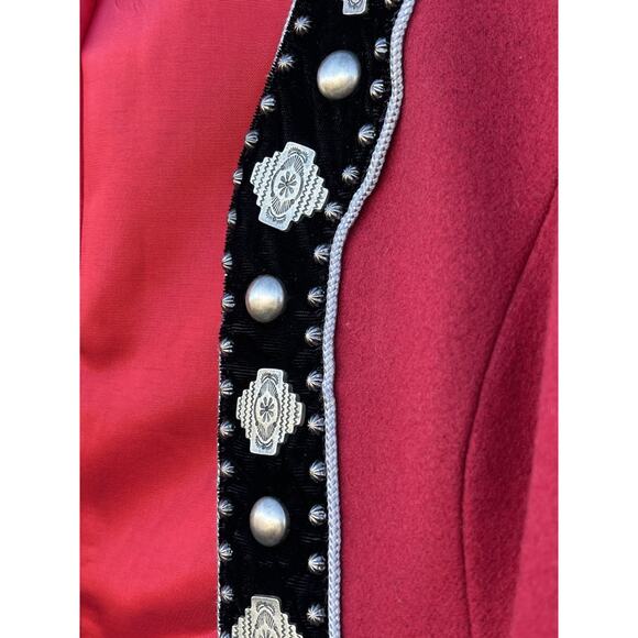Double D Ranch Wear Rodeo Native Jacket Concho Studded Cropped Women’s Medium - Picture 11 of 16